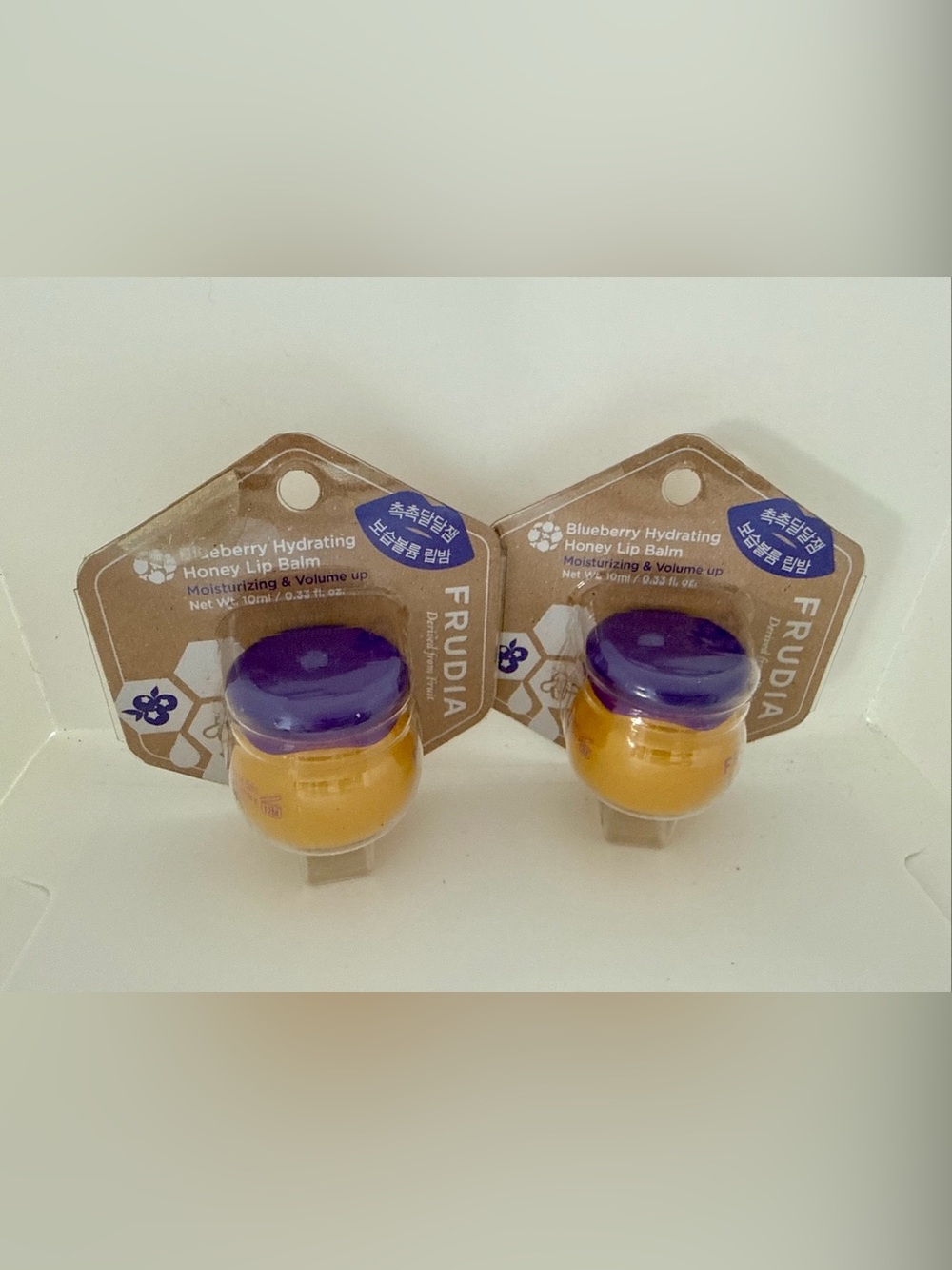Lot of 2 Frudia Hydrating Honey Pot Lip Gloss Moisturizing ~ Blueberry